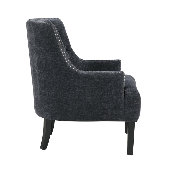 Black Nailhead Accent Chair - Adams Furniture