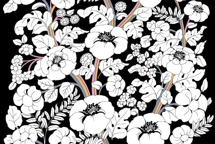 Black Rainbow Custom Sized Wallpaper Mural (per m2)