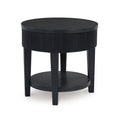 Black Round End Table - Adams Furniture