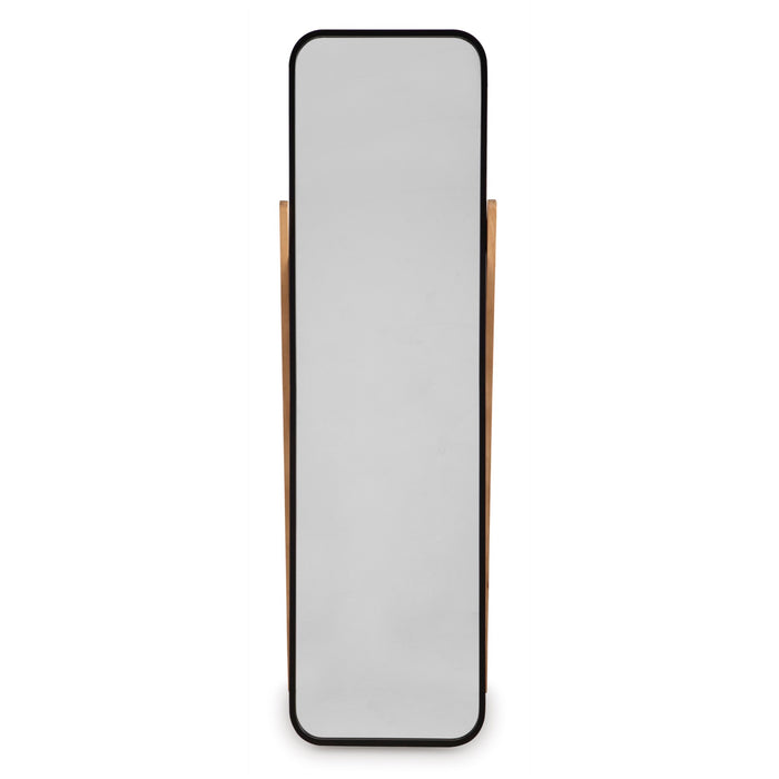 Black/Brown Freestanding Floor Mirror