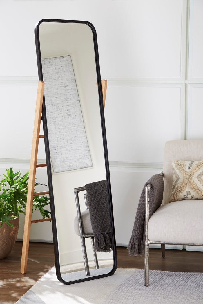 Black/Brown Freestanding Floor Mirror