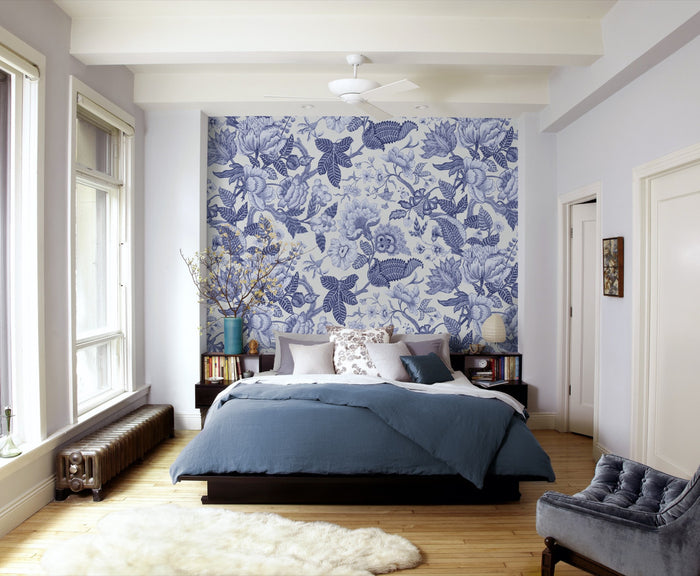 Bleuet - Custom Sized Mural Wallpaper (per m2)