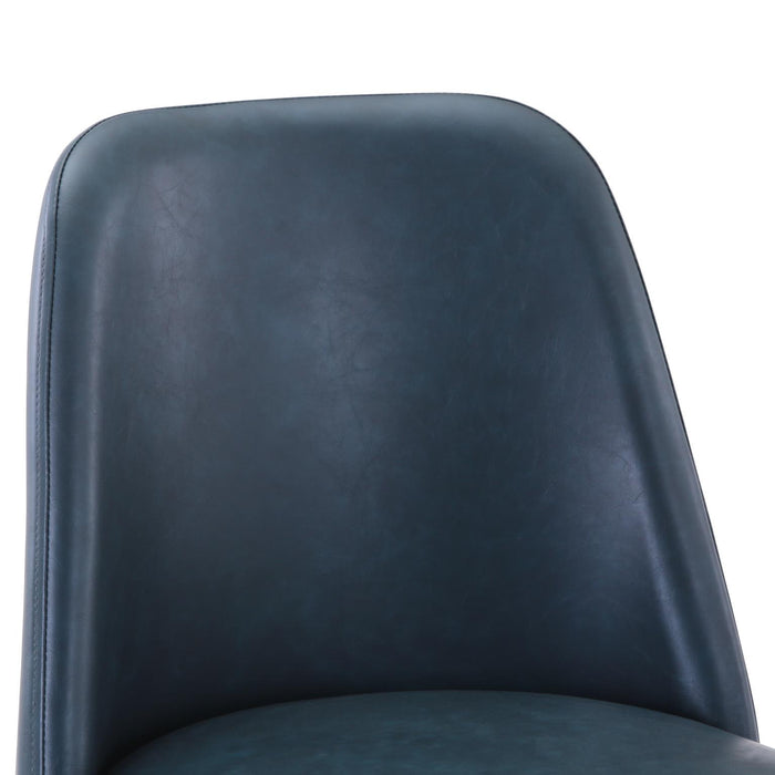 Blueberry Faux Leather Upholstered Stool (Set of 2) - Adams Furniture
