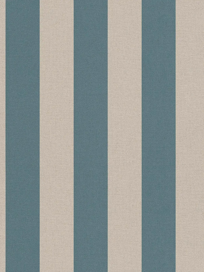 Bold Bands - Stripe Wallpaper - Blue