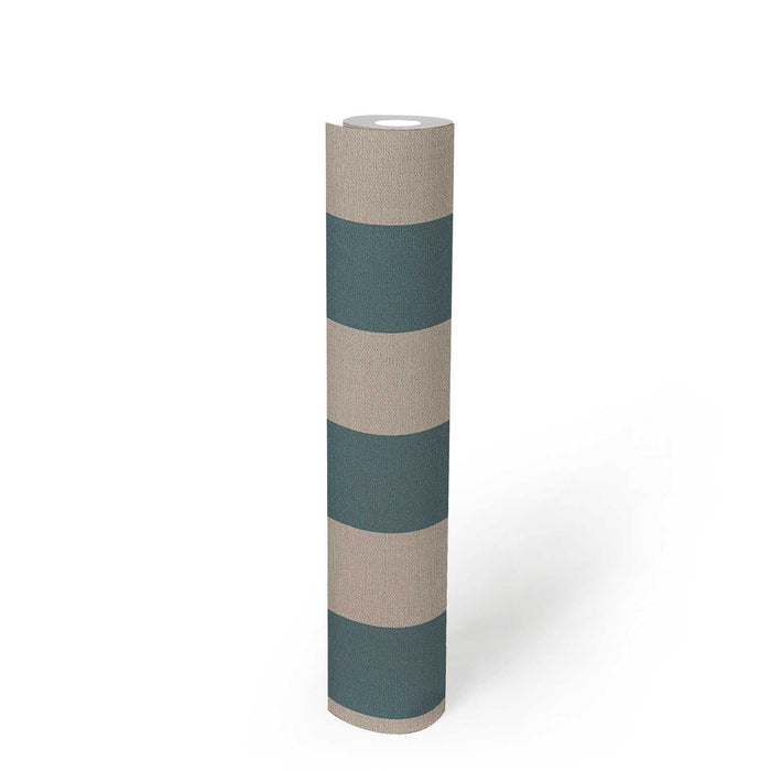 Bold Bands - Stripe Wallpaper - Blue