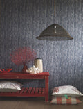 Bordage textured Vinyl Wallpaper - Blue