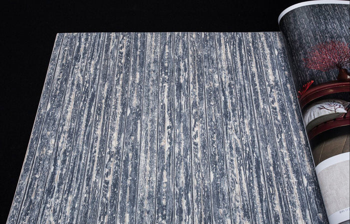 Bordage textured Vinyl Wallpaper - Blue
