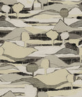 Boulevard Abstract Mountains - Black and Gold - Custom Sized Wallpaper Mural (per m2)