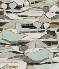 Boulevard Abstract Mountains - Green - Custom Sized Wallpaper Mural (per m2)