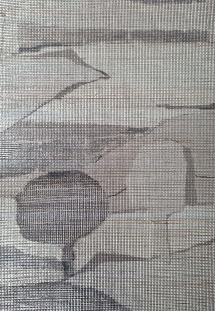 Boulevard Abstract Mountains - Grey - Custom Sized Wallpaper Mural (per m2)