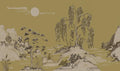 Boulevard Grasscloth Moonlight - Ochre - Custom Sized Wallpaper Mural (per m2)