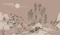 Boulevard Grasscloth Moonlight - Stone - Custom Sized Wallpaper Mural (per m2)