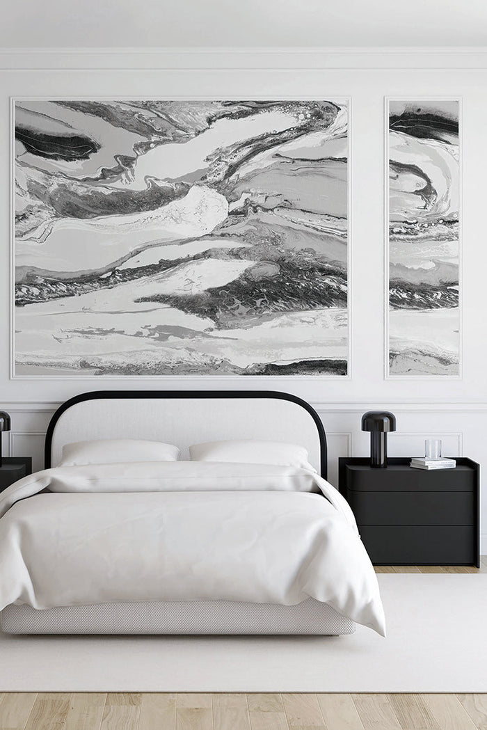 Boulevard Marble CORK - Dark Grey + Gold - Custom Sized Wallpaper Mural (per m2)