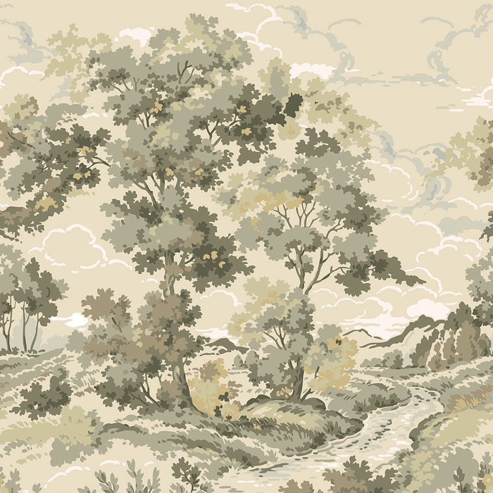 Boulogner Forest - Custom Sized Wallpaper Mural (per m2) - Beige