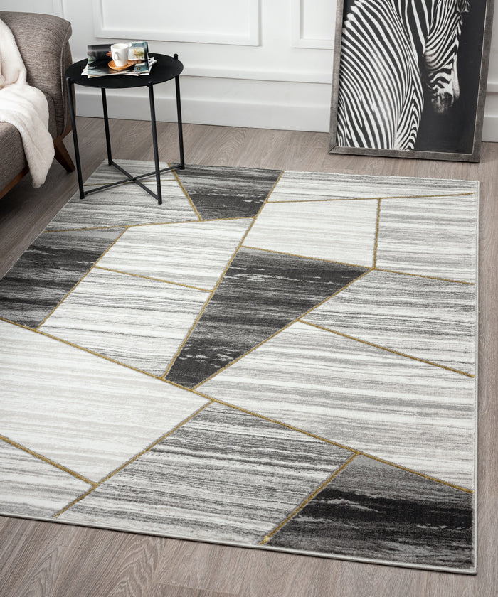 Brooklyn 5x8 Grey Area Rug - Adams Furniture