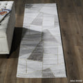 Brooklyn Grey, White and Gold Runner - Adams Furniture