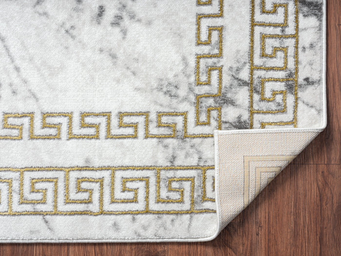 Brooklyn Grey, White and Gold Runner - Adams Furniture