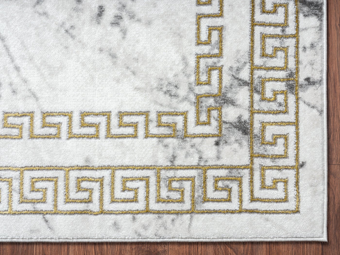 Brooklyn Grey, White and Gold Runner - Adams Furniture