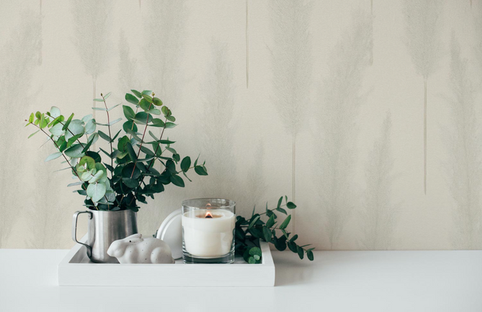 Brushed Grass Wallpaper - Beige