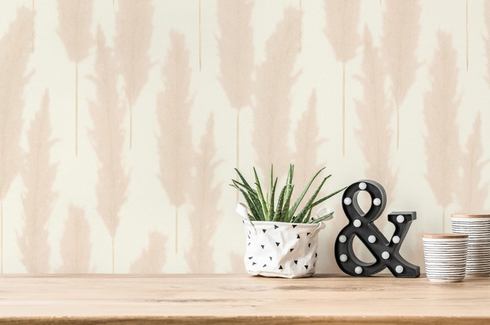 Brushed Grass Wallpaper - Cream