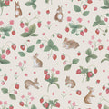 Bunnies & Berries Wallpaper - Cream
