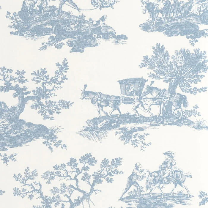 Cadence Wallpaper - Bleu Porcelaine