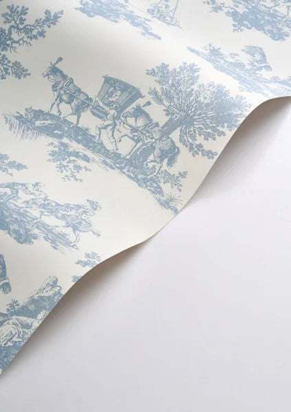 Cadence Wallpaper - Bleu Porcelaine