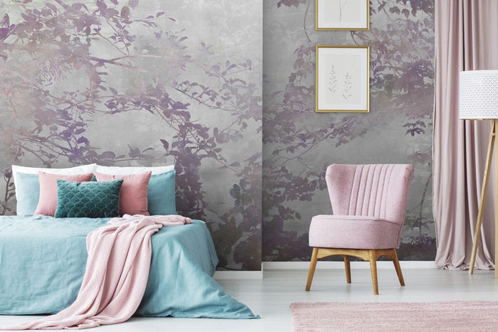 Calm Waters - Silver - Custom Sized Wallpaper Mural (per/m2)