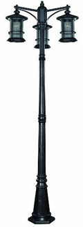 Canarm IOL156BK Treehouse 3-Light Outdoor Post-Light