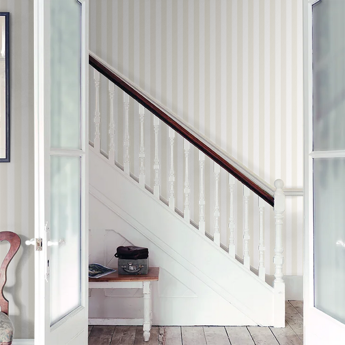 Candy Stripe Wallpaper - Parchment