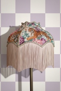 Lampshade with tiger design and shadows