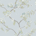 Cherry Blossom – Trailing Branches Wallpaper – Blue