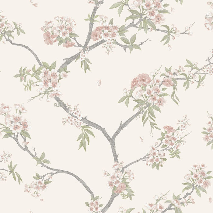 Cherry Blossom – Trailing Branches Wallpaper – Pink Cream
