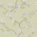 Cherry Blossom – Trailing Branches Wallpaper – Sage Heather