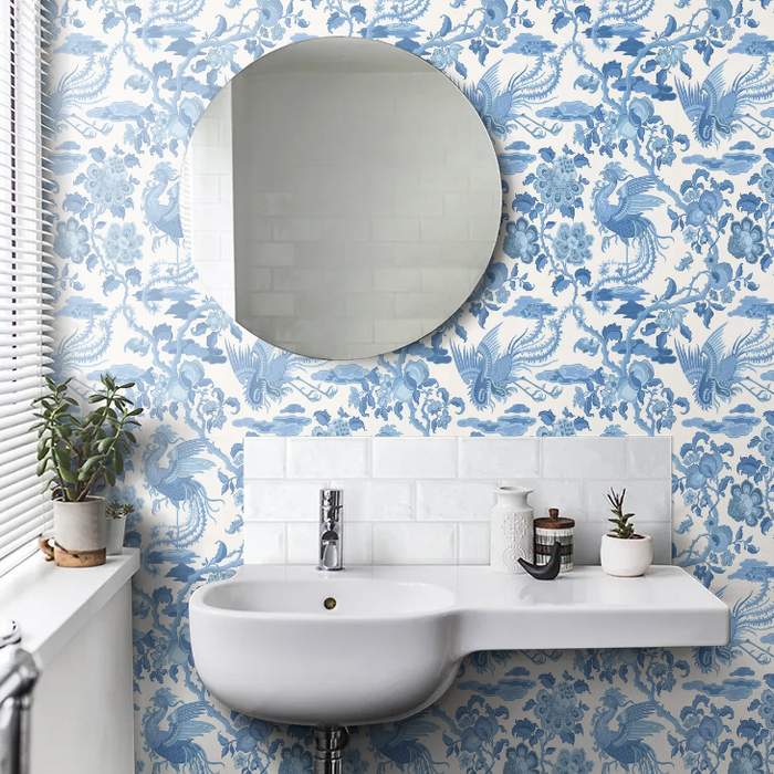 Chifu Chinoiserie Wallpaper - Blue