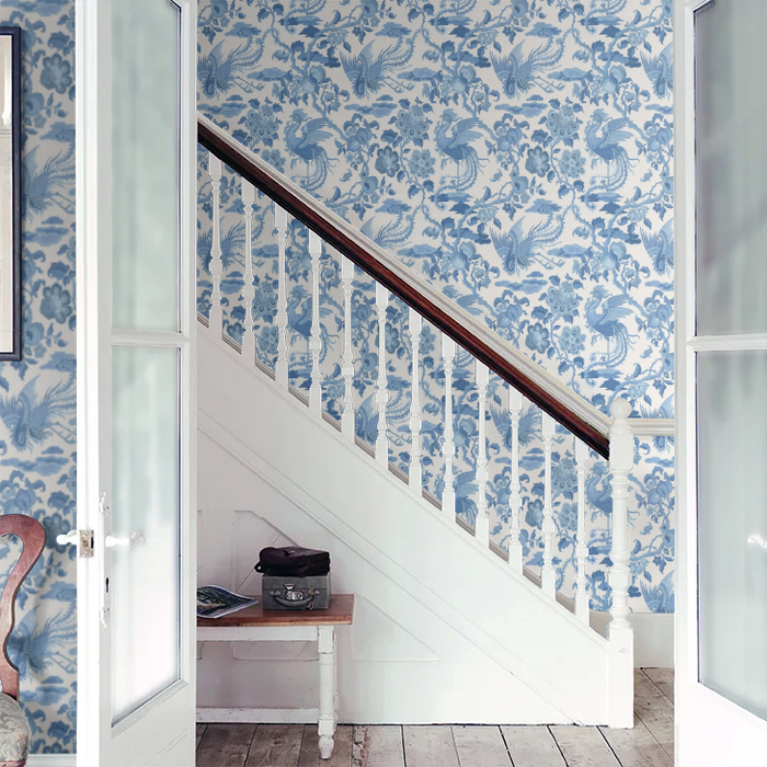 Chifu Chinoiserie Wallpaper - Blue