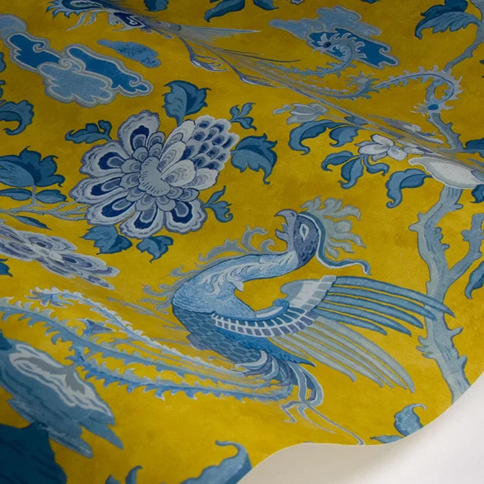 Chifu Chinoiserie Wallpaper - Ochre