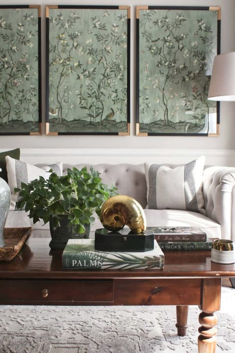 Chinoiserie Chic - Jade - Custom Sized Wallpaper Mural (per m2)