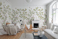Chinoiserie Chic - White - Custom Sized Wallpaper Mural (per m2)