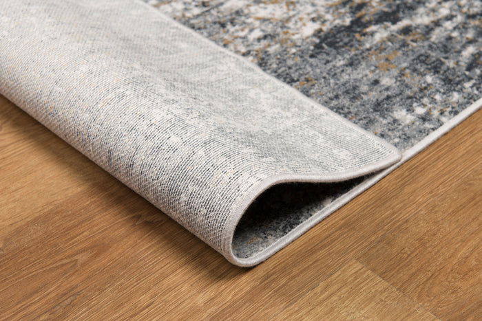 Christian Grey and Cream 5x8 Area Rug - Adams Furniture