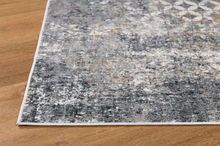 Christian Grey and Cream 5x8 Area Rug - Adams Furniture