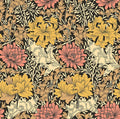 Chrysanthemum - Eden by Morris Wallpaper - Ginger