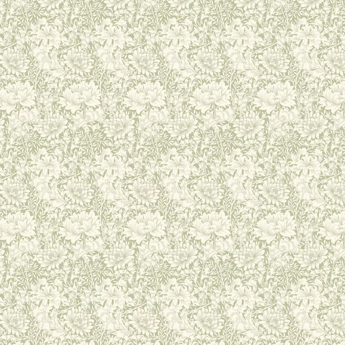 Chrysanthemum - Eden by Morris Wallpaper - Sage Green