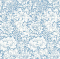 Chrysanthemum - Eden by Morris Wallpaper - Wedgewood Blue
