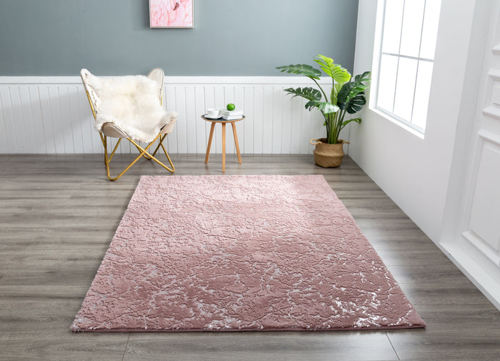 Chryso 5x7 Pink Area Rug - Adams Furniture
