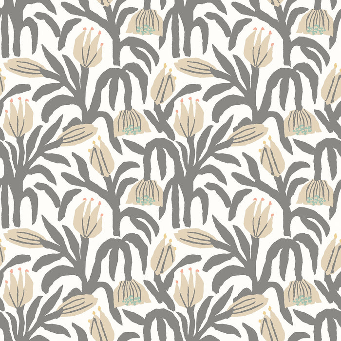 Chunky Flower Wallpaper - Charcoal