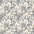 Chunky Flower Wallpaper - Charcoal