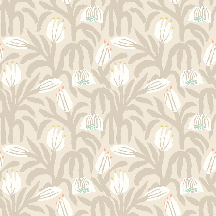 Chunky Flower Wallpaper - Hazelwood