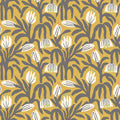 Chunky Flower Wallpaper - Mustard
