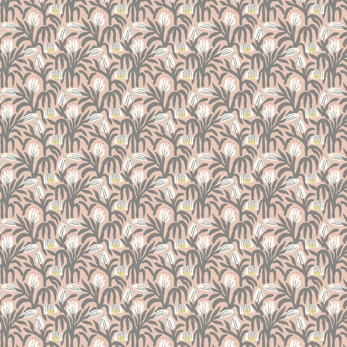 Chunky Flower Wallpaper - Powder Puff